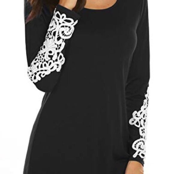 Crochet Lace Sleeve Accent Tunic - Picture 2 of 8